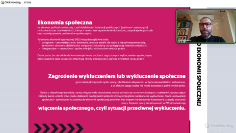 Spotkanie online podczas Turnieju Przedsiębiorczości Społecznej - edycja 2026