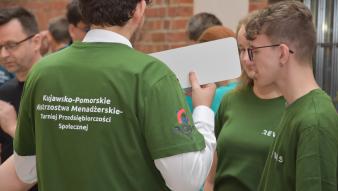 Zdjęcie z finału Kujawsko-Pomorskich Mistrzostw Menedżerskich - Turnieju Przedsiębiorczości Społecznej