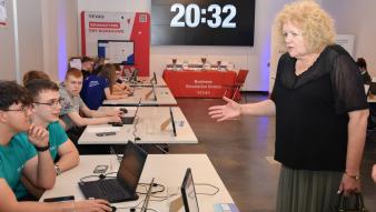 Zdjęcie z finału Kujawsko-Pomorskich Mistrzostw Menedżerskich - Turnieju Przedsiębiorczości Społecznej